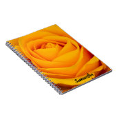 黄色バラ花スパイラルノート ノートブック (右側)