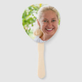 黄色バラ花フローラ80誕生日写真 ハンドファン (裏面)