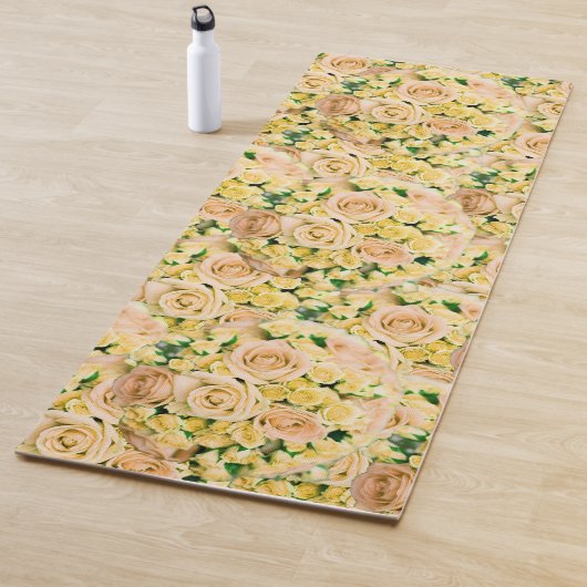 黄色バラ花束花の爆発 ヨガマット (インサイチュ)