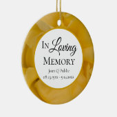 黄色バラ花花びらメモリアル記念 セラミックオーナメント (右)