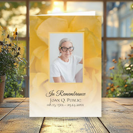 黄色バラ花花びら葬祭折り畳み プログラム