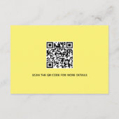 黄色バラ花QR結婚の詳細Enc エンクロージャーカード (裏面)