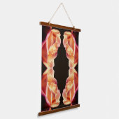 黄色バラ芽着色花抽象芸術 吊り下げ型タペストリー (傾斜あり)