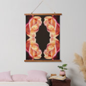 黄色バラ芽着色花抽象芸術 吊り下げ型タペストリー (寝室)