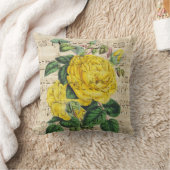 黄色バラ音楽 クッション (ブランケット)