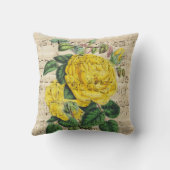 黄色バラ音楽 クッション (裏面)