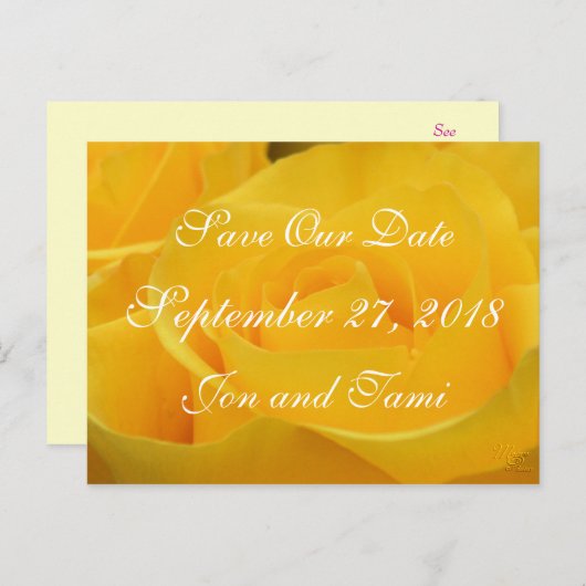 黄色バラ1915の保存は日付または引き起こります 案内ポストカード (正面/裏面)