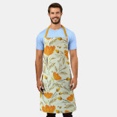 黄色バラ エプロン (着用した状態)