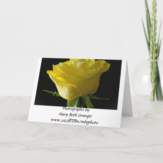 黄色バラ カード (裏面)