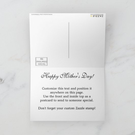 黄色バラ カード (内部)