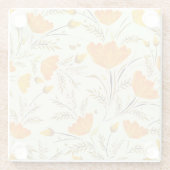 黄色バラ ガラスコースター (裏面)