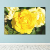 黄色バラ キャンバスプリント (インサイチュ (ウッドフロア))