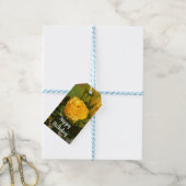 黄色バラ ギフトタグ (より糸付き)