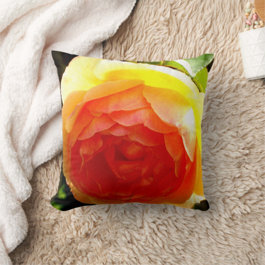 黄色バラ クッション (ブランケット)