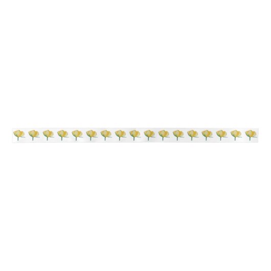 黄色バラ サテンリボン (正面)