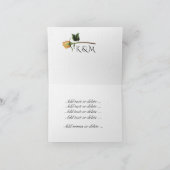 黄色バラ サンキューカード (内部)