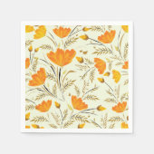 黄色バラ スタンダードカクテルナプキン (正面)