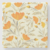 黄色バラ ストーンコースター (正面)