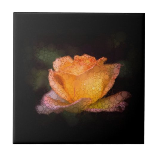 黄色バラ タイル (正面)