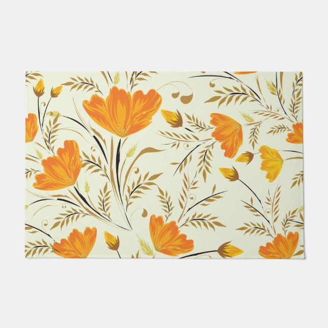 黄色バラ ドアマット (正面)