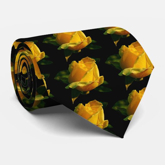 黄色バラ ネクタイ (ロール)
