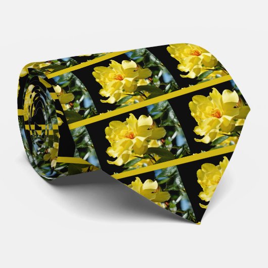 黄色バラ ネクタイ (ロール)