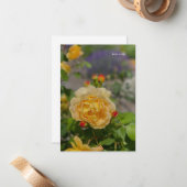 黄色バラ ノートカード (正面/裏面インサイチュ)