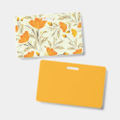 黄色バラ バッジ (正面＆裏面)