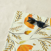 黄色バラ ビーチタオル (インサイチュ)