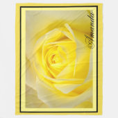 黄色バラ フリースブランケット (正面)