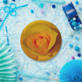 黄色バラ ペーパープレート (パーティー)