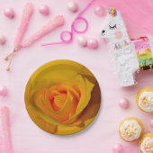 黄色バラ ペーパープレート (パーティー)