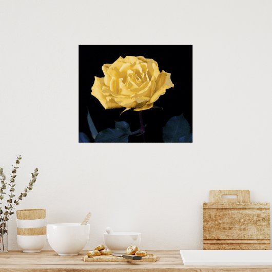 黄色バラ ポスター (キッチン)