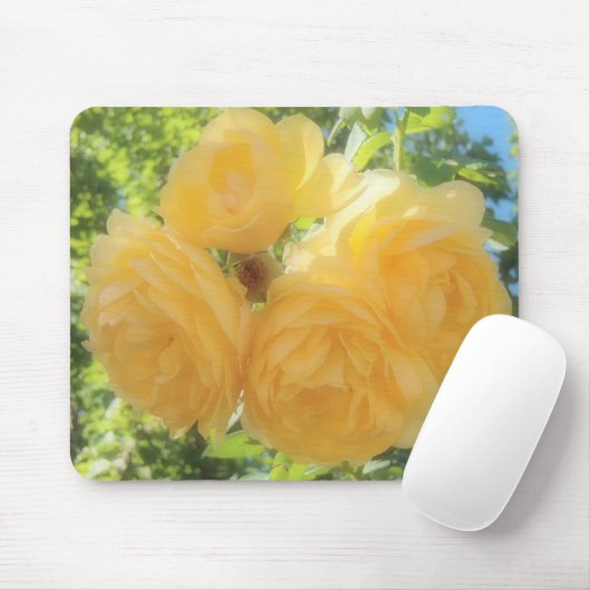 黄色バラ マウスパッド (マウス)