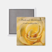 黄色バラ マグネット (正面/裏面)