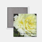 黄色バラ マグネット (正面/裏面)