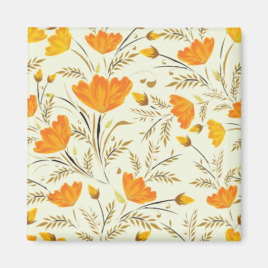 黄色バラ マグネット (正面)