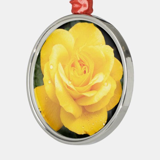 黄色バラ メタルオーナメント (左)