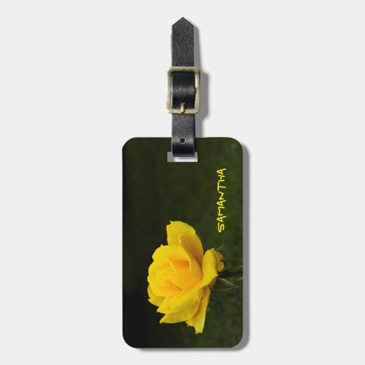 黄色バラ ラゲッジタグ (正面縦)