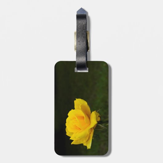 黄色バラ ラゲッジタグ (裏面縦)