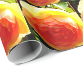 黄色バラ ラッピングペーパー (ロールコーナー)