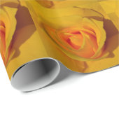 黄色バラ ラッピングペーパー (ロールコーナー)