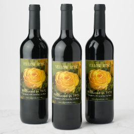 黄色バラ ワインラベル