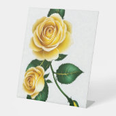 黄色バラ 台座サイン (正面)