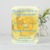 黄色バラ 招待状 (スタンド正面)