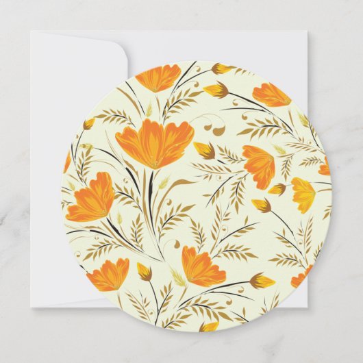 黄色バラ 招待状 (正面)