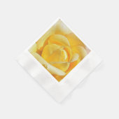 黄色バラ 縁ありカクテルナプキン (角)