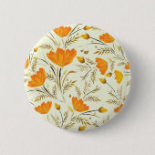 黄色バラ 缶バッジ (正面)