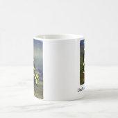 黄色バンドを付けられた毒カエル- Dendrobateのleucomelas コーヒーマグカップ (中央)