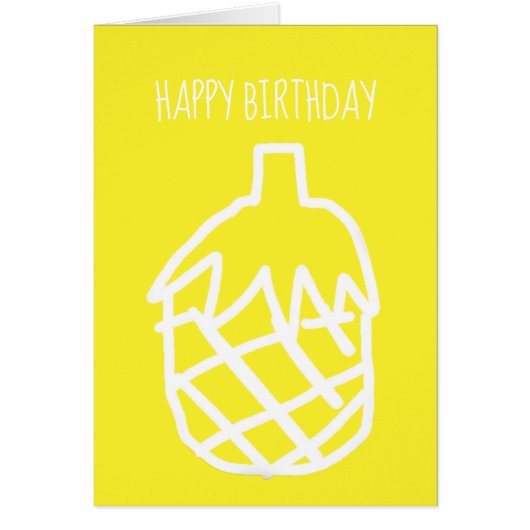 黄色パイナップルモダンシンプルのアウトラインデザイン (正面)